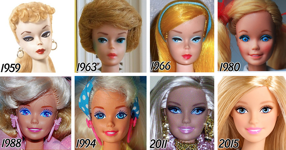 Эволюция Барби 1959 – 2015
